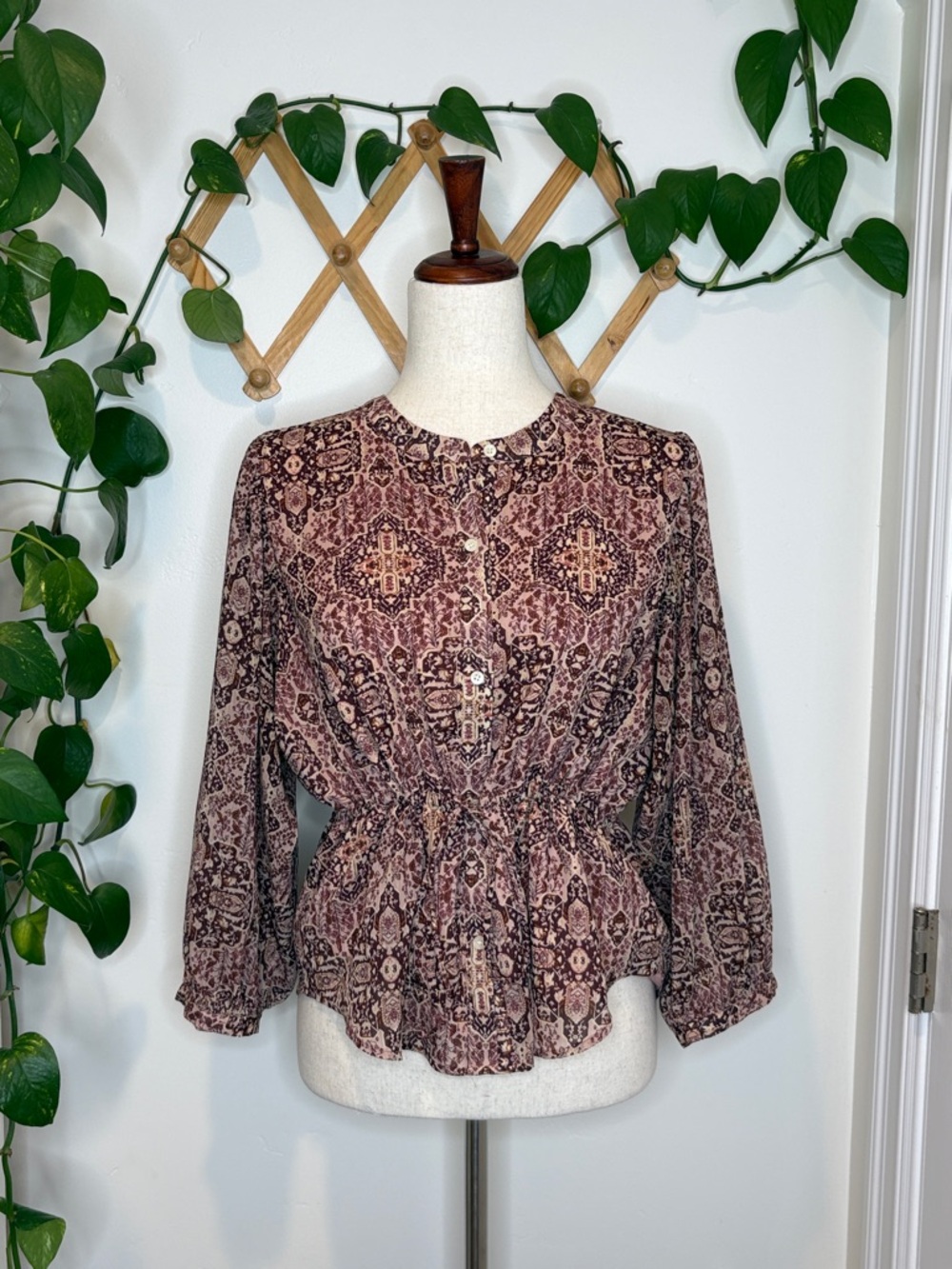 MADEWELL Drawstring Top in Kaleidoscope Print